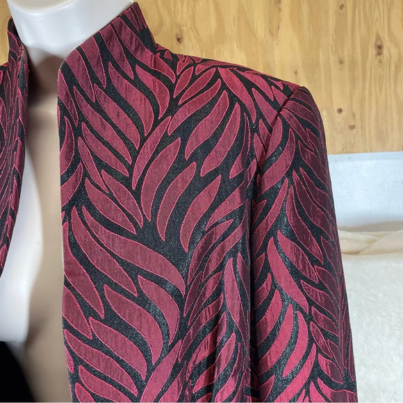 Maggy London red fire metallic dress jacket blazer formal wear women’s 10 - Picture 8 of 9